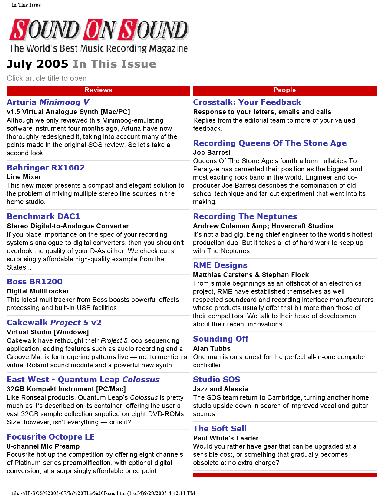 Sound on Sound (July 2005)
