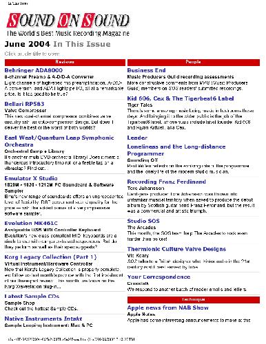 Sound on Sound (June 2004)