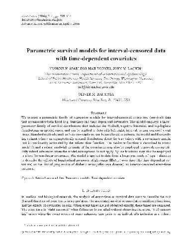 Parametric survival models for interval-censored data with time-dependent covariates