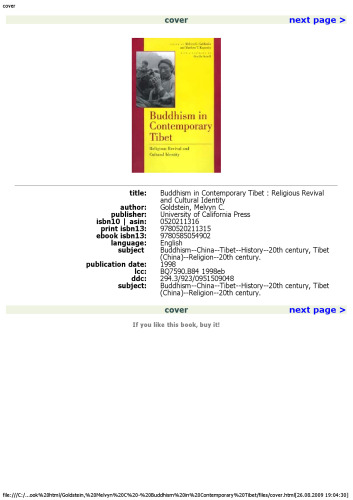 Buddhism in Contemporary Tibet: Religious Revival and Cultural Identity