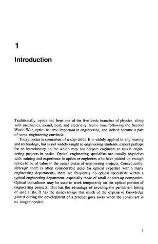 Optical Principles and Technology for Engineers (Mechanical Engineering (Marcell Dekker))