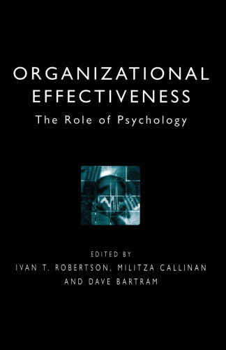 Organizational Effectiveness: The Role of Psychology