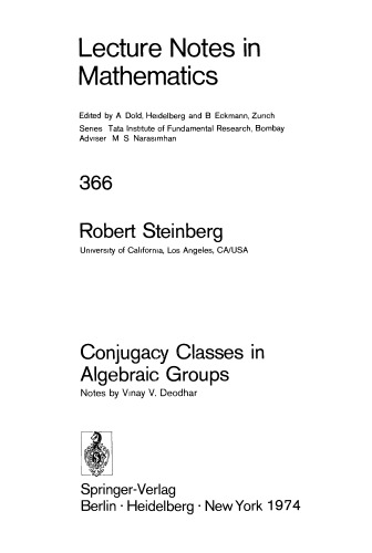 Conjugacy Classes in Algebraic Groups