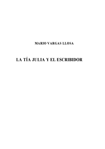 La tía Julia y el escribidor