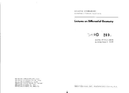 Lectures on differential geometry