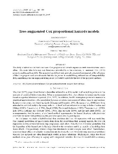 Tree-augmented Cox proportional hazards models