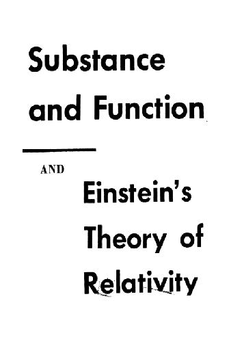 Substance and Function 