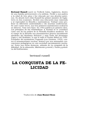 La conquista de la felicidad