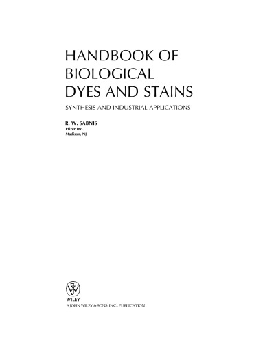 Handbook of Biological Dyes and Stains: Synthesis and Industrial Applications