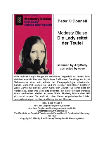 Modesty Blaise. Die Lady reitet der Teufel