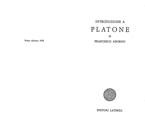 Introduzione a Platone