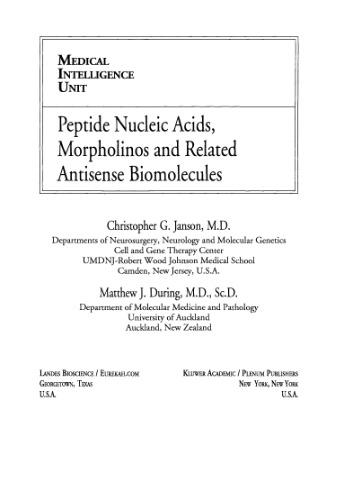 Peptide nucleic acids, morpholinos and related antisense biomolecules