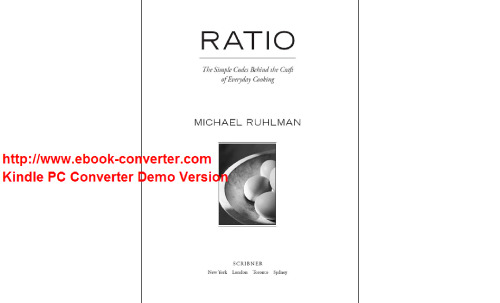 Ratio: The Simple Codes Behind the Craft of Everyday Cooking