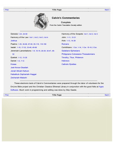 Calvin's Commentaries - Complete