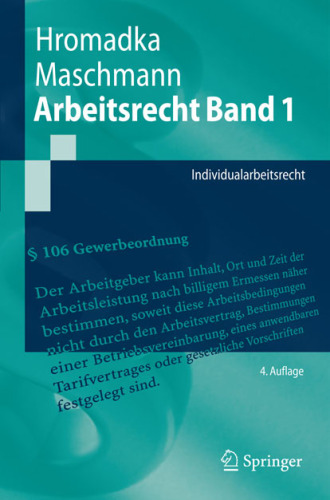 Arbeitsrecht Band 1: Individualarbeitsrecht