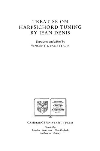 Treatise on Harpsichord Tuning