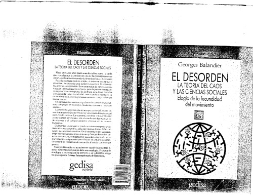 El desorden: la teoría del caos y las ciencias sociales (Hombre y sociedad)