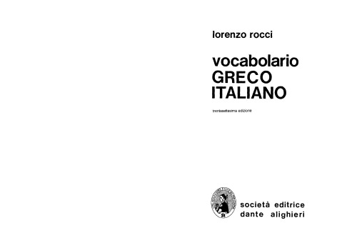Vocabolario greco-italiano