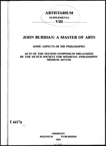 John Buridan, a master of arts: Some aspects of his philosophy