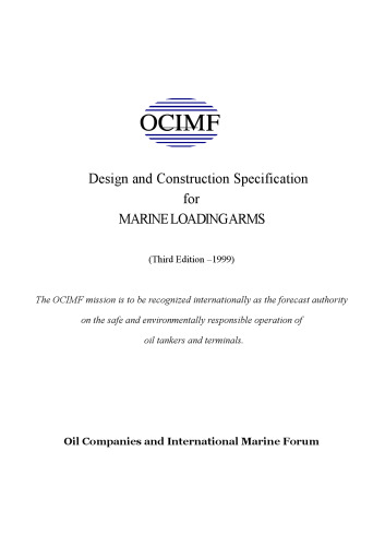 Design and Construction Specification for Marine Loading Arms