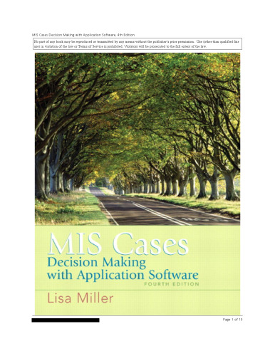 MIS Cases: Decision Making wih Application Software (4th Edition)