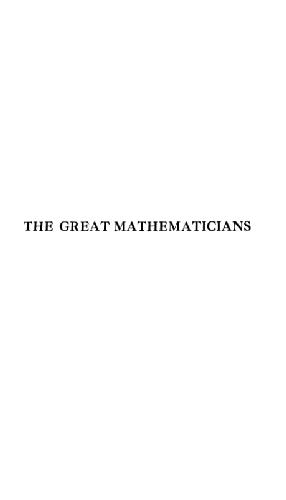 The Great Mathematicians