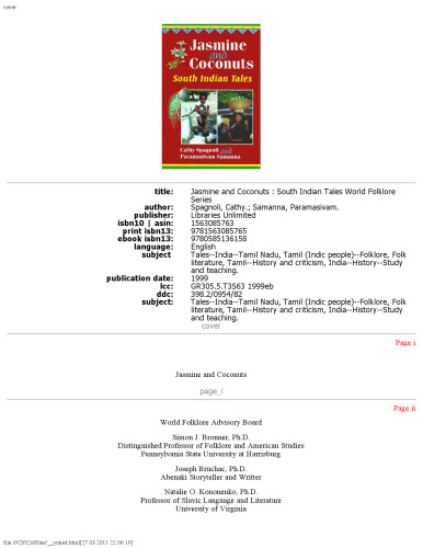 Jasmine and Coconuts: South Indian Tales