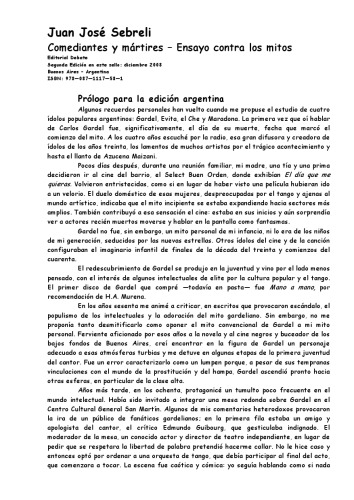 Comediantes y mártires. Ensayo contra los mitos