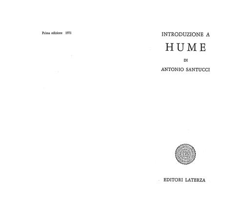Introduzione a Hume