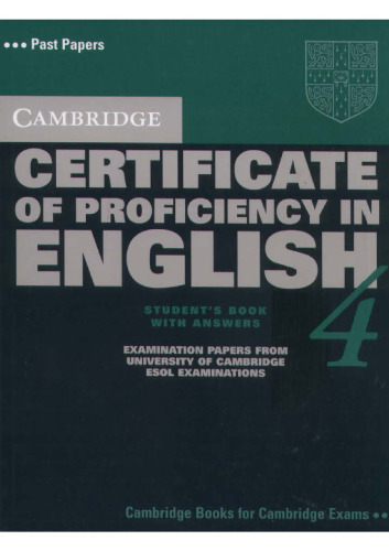 Cambridge Certificate of Proficiency in English 4 Self Study Pack (CPE Practice Tests)