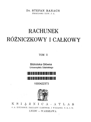 Rachunek różniczkowy i całkowy 2