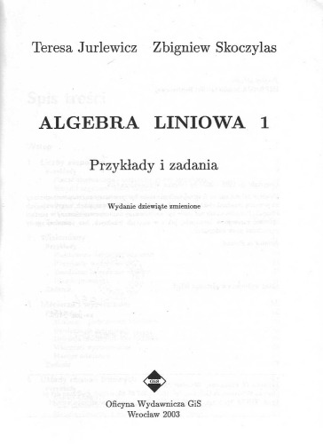 Algebra liniowa 1: przykłady i zadania