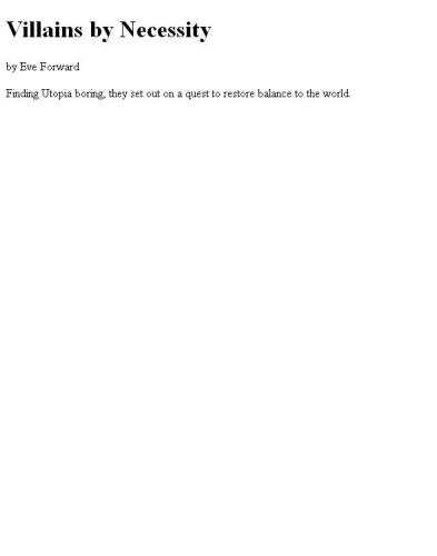 Villains by Necessity