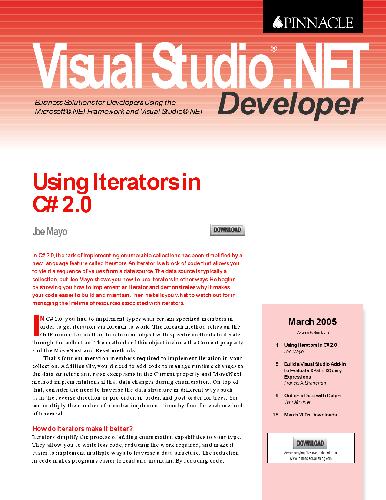 Visual Studio® .NET Developer