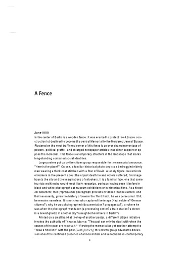 The New Berlin: Memory, Politics, Place