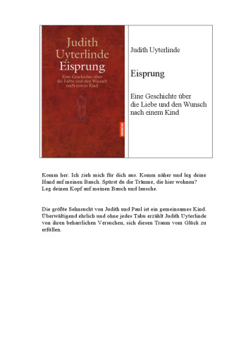 Eisprung. Eine Geschichte über die Liebe und den Wunsch nach einem Kind