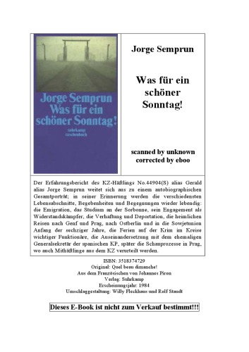 Was für ein schöner Sonntag.