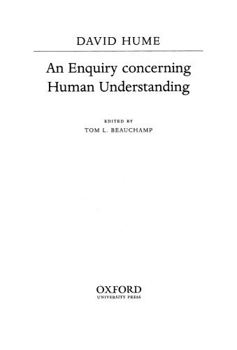 An Enquiry concerning Human Understanding (Oxford Philosophical Texts)