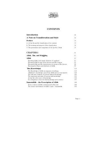Classification of Al Qur'an's Contents - long format