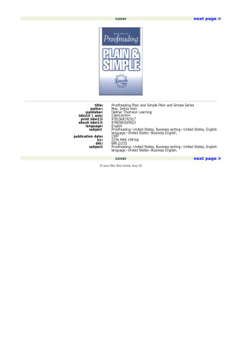 Proofreading Plain and Simple