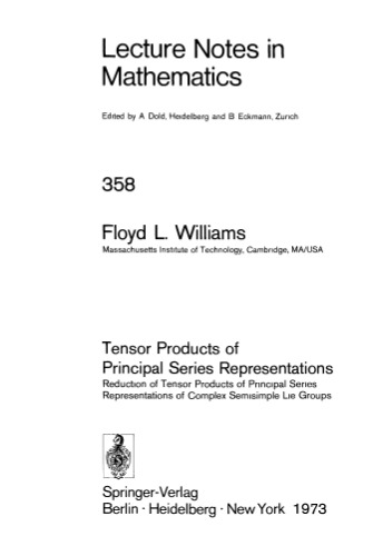 Tensor Products of Principal Series Representations: Reduction of Tensor Products of Principal Series Representations of Complex Semisimple Lie Groups