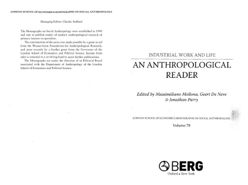 Industrial Work and Life: An Anthropological Reader