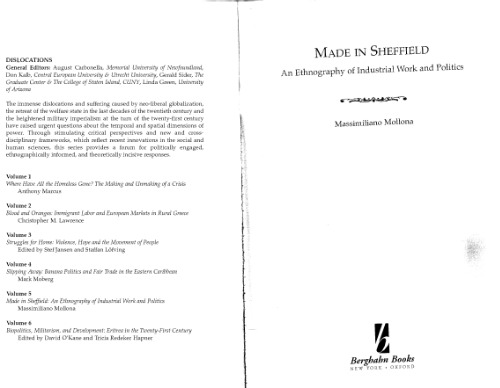 Made in Sheffield: An Ethnography of Industrial Work and Politics