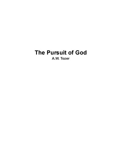 The Pursuit of God