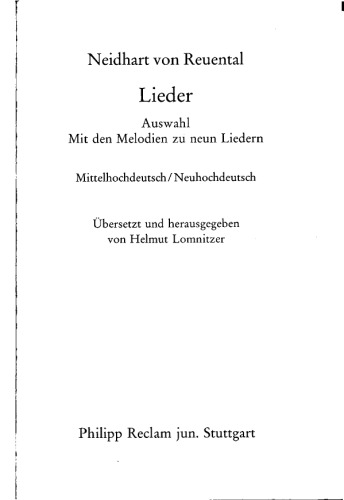 Lieder. Auswahl