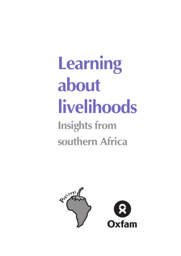 Learning about Livelihoods: Insights from Southern Africa