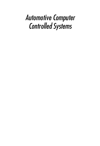 Automotive Computer Controlled Systems