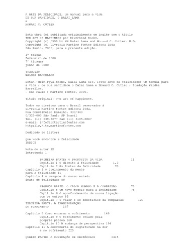 A Arte Da FelicIdade