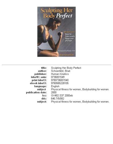 Sculpting her body perfect