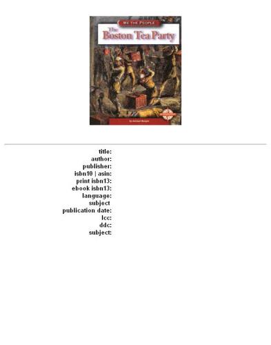 The Boston Tea Party